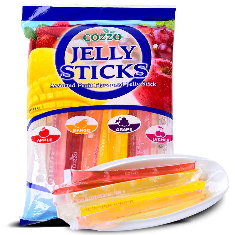 马来西亚进口柔果冻条吸吸果冻棒芒果布丁儿童零食品20g*12条