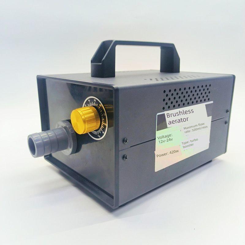 新型12V-24V无刷涡轮大功率气泵汽车增氧机鱼塘运输海产品专用无