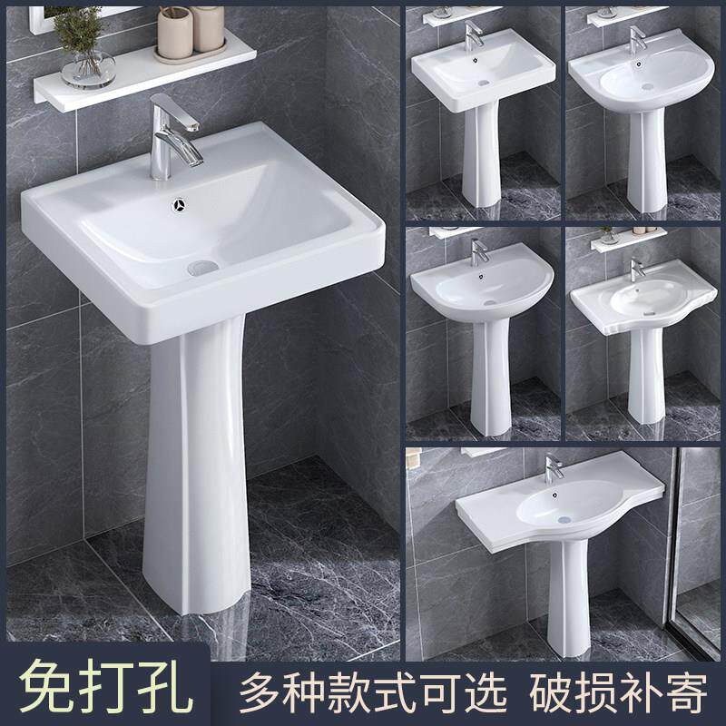 立柱式洗手盆小户型化妆室立柱盆一体陶瓷迷你落地洗脸盆阳台洗漱