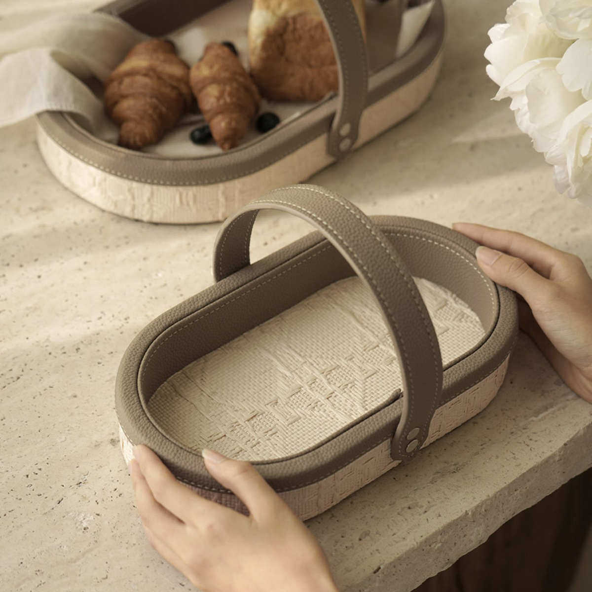 首饰收纳盒中古艺奢法式玄关收纳装饰轻杂物桌面盒子物置篮布客厅,居家布艺,收纳盒,淘宝优惠券,粉丝福利购,淘宝优惠卷