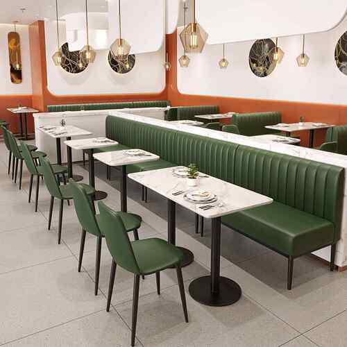 北欧风奶茶店桌椅饭店桌椅组合餐厅咖啡厅沙发卡座饭店餐桌椅组合