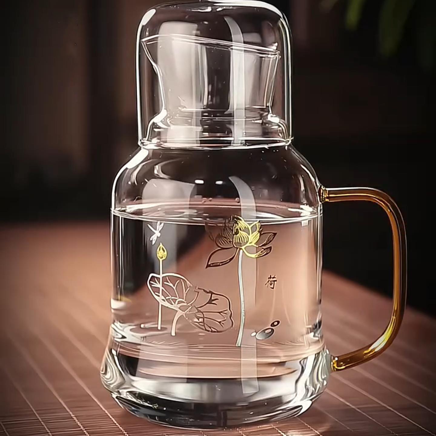 玻璃冷水壶耐高温凉白开水杯套装大容量水瓶泡茶壶冷水壶复古老式