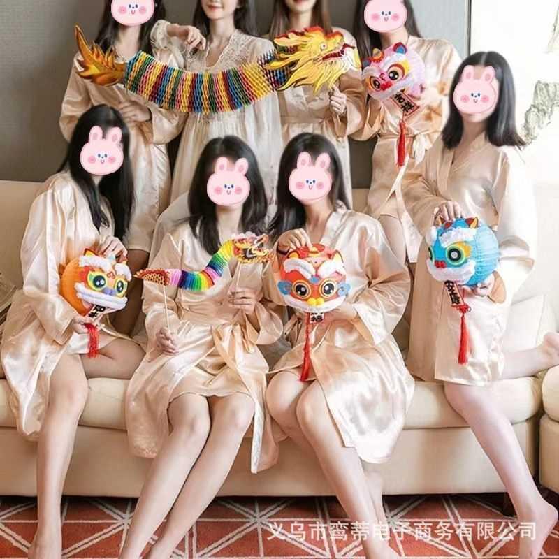 结婚醒狮灯笼道喜字接JHA亲订礼拍照具新娘伴娘姐妹婚游戏婚房婚