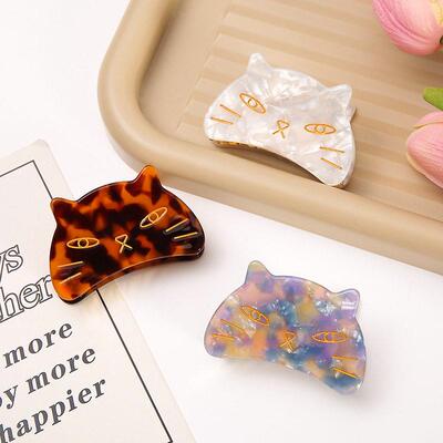 Cute cat hair clip shark catching hair clip hair accessory发