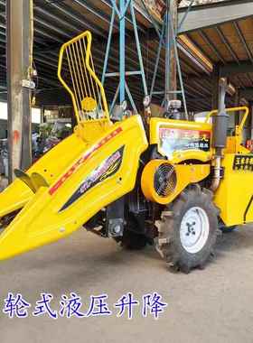 轮BZI驾式玉座式玉米收获单行摘穗收割机山地用米收获机带机扒皮