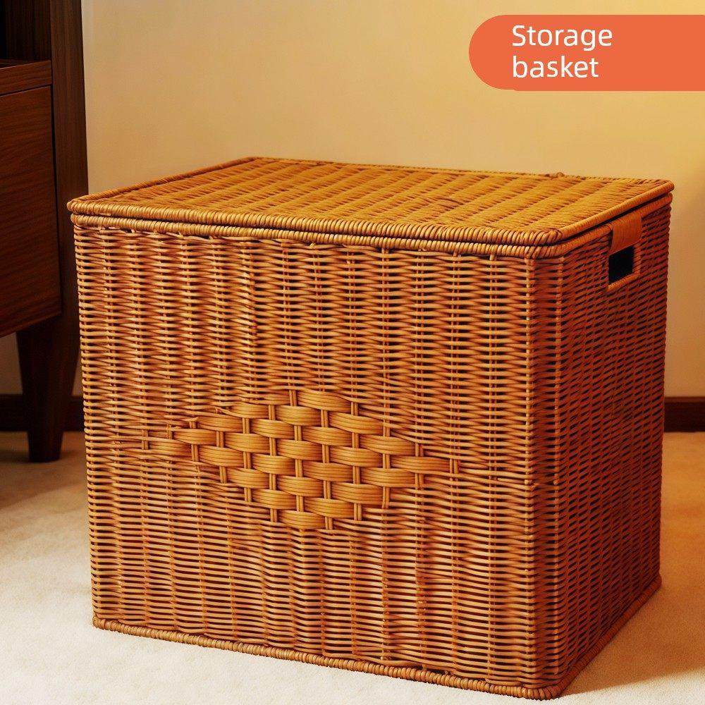 越南手工编织脏衣服收纳箱长方形杂物篮书彷藤编储物置物收纳筐,收纳整理,收纳箱,淘宝优惠券,粉丝福利购,淘宝优惠卷