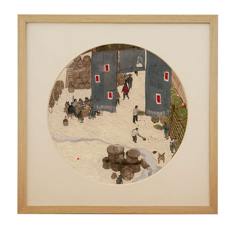 一二山皇小小 茶厂 水墨画客厅装饰画玄关配电箱沙发背景挂画
