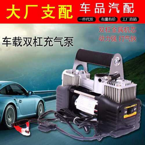 车载充气泵 双缸家车用两用小型汽车 篮球游泳圈气柱袋电动打气机