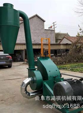 枝江养殖磨草糠机低价高转速自动进料粉碎机养殖饲料草粉机