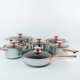 外贸不锈钢厨具不粘厨具锅具套装 pot六件套锅 12件套Cooking