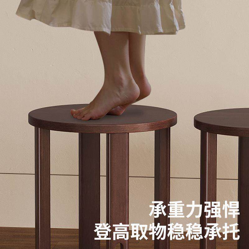凳子可叠放纯实木备用凳子加固椅子叠叠乐凳子小茶几餐椅客厅餐凳