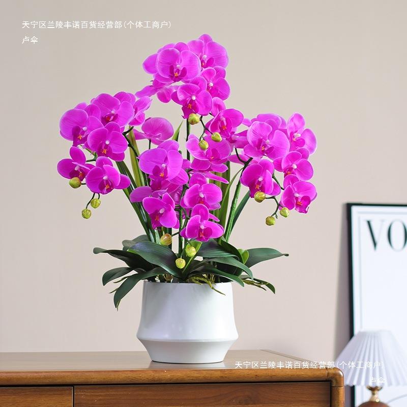手兰感蝶花艺摆花客厅摆设花饰假花装F95SSM8J蝴摆件盆栽电视柜