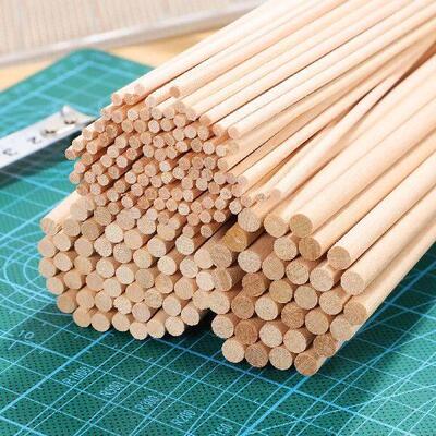 215 Pcs Round Wooden Dowels Craft Sticks Various Sizes