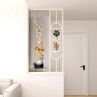 半墙卫生间屏风隔断现代简约艺术玻璃干湿分离洗漱台客厅玄关鞋柜