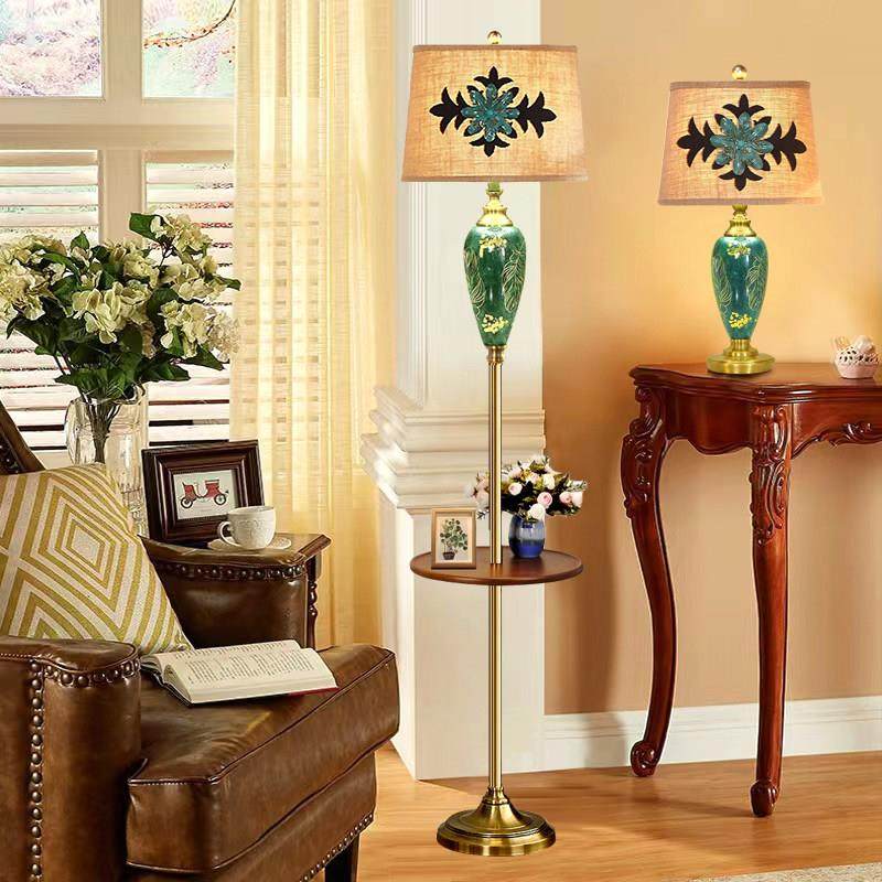 客厅落地灯卧室床头柜落地灯一体台灯立式地灯沙发旁边美式复古灯,家装灯饰光源,装饰落地灯,淘宝优惠券,粉丝福利购,淘宝优惠卷