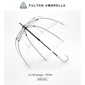 正品 fulto阳n英国王富尔顿鸟笼伞透明雨伞遮伞女防晒抗U室V遮阳伞