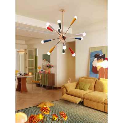 意大利Sputnik彩色烟花分子灯设计师孟菲斯儿童客厅卧室楼梯吊灯