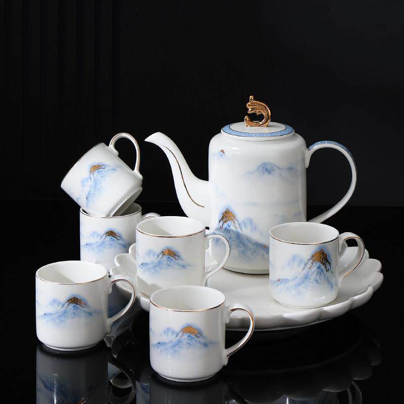 茶具套装轻奢2025新款高档陶瓷水杯茶壶茶杯家用乔迁婚嫁送礼