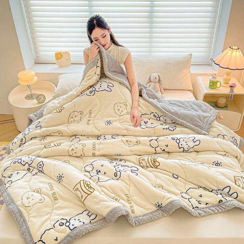 a类婴儿童珊瑚法兰绒毛毯被子冬季加厚办公室午睡毯单人沙发盖毯