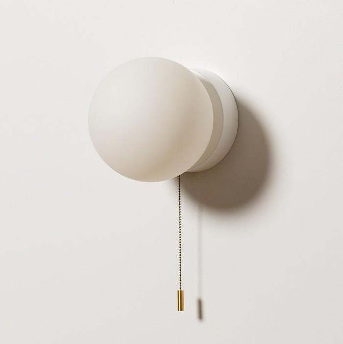 北欧网红奶茶店 卧室过道楼梯餐厅背景墙民宿简约led圆形日式壁灯