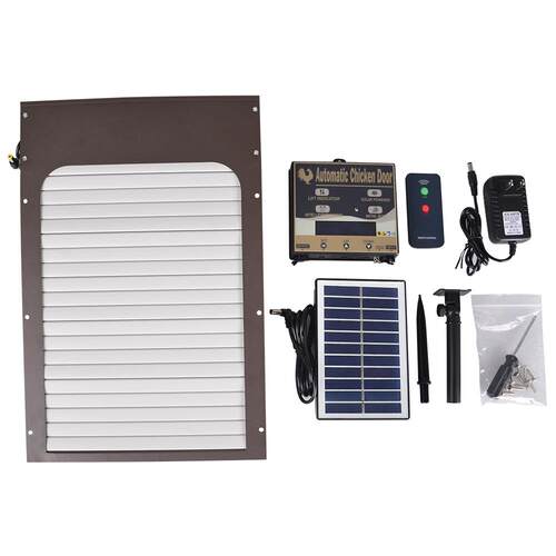 卷闸式养鸡用鸡舍门鸡笼门定时太阳能款可装app