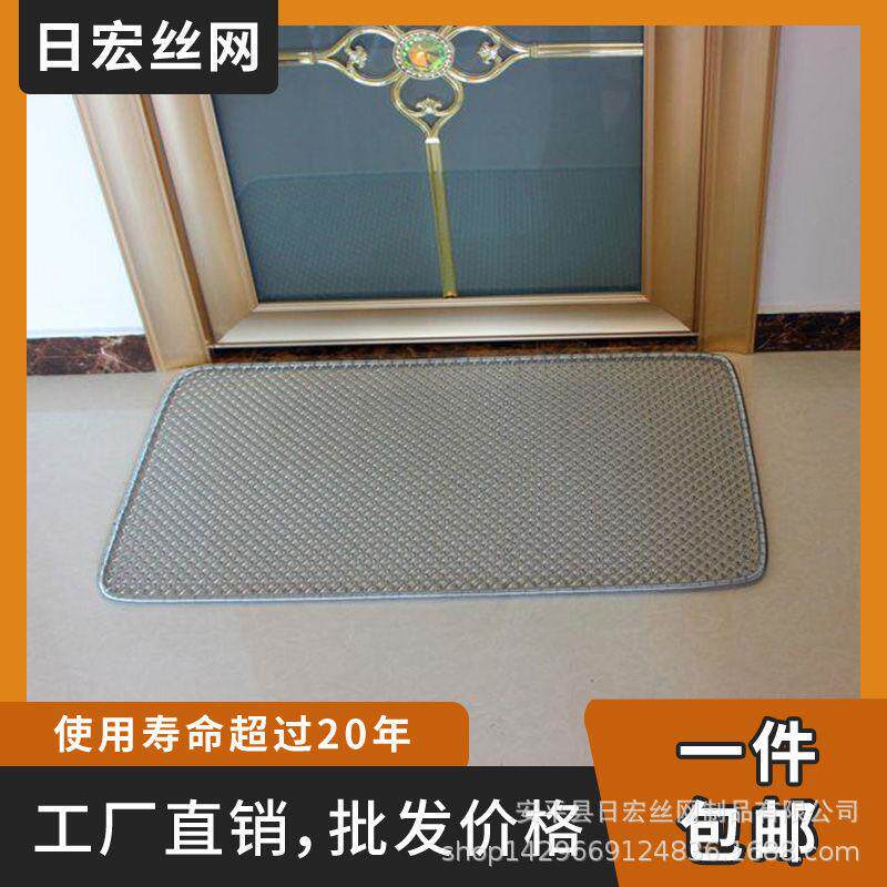钢丝地垫弹簧脚垫金属脚踏铁丝网入户门口蹭泥土除尘不锈钢进门垫