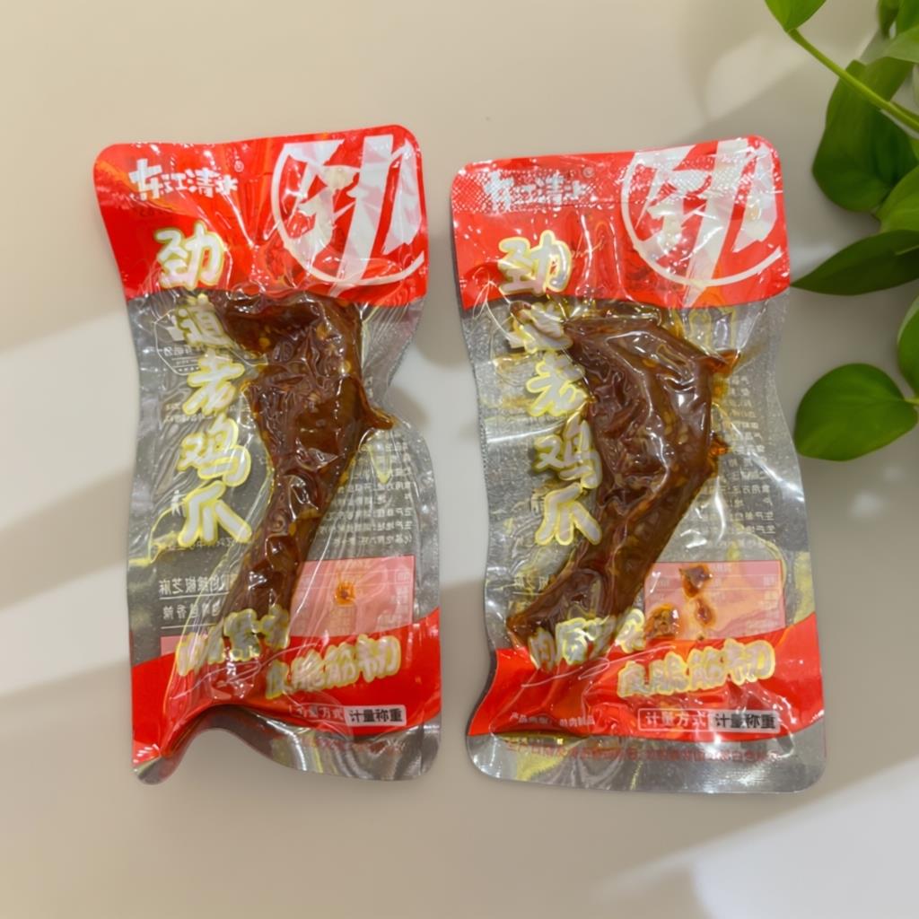 东江清水劲道老鸡爪香辣味鸡脚鸡爪子湖南特产卤味休闲解馋小零食