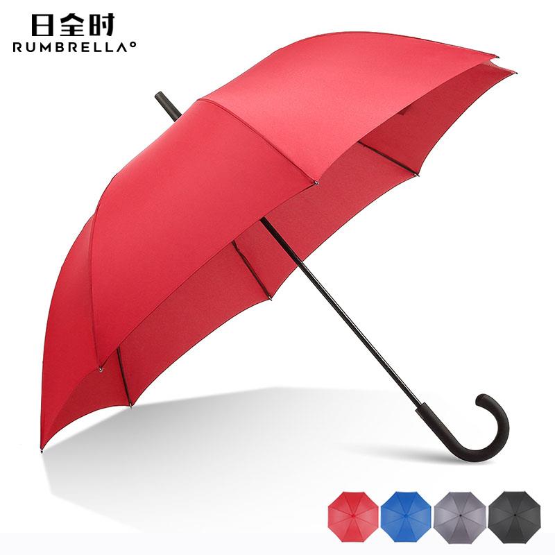 正品日全直时加加厚加固纯色暴雨专抗风柄用雨伞高端大商务双人长图片