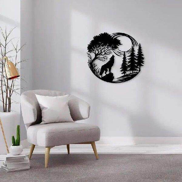 Wolf Metal Wall Decor Wildlife Wall Decor Unique Wildlife