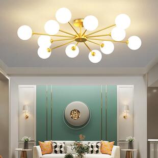 2025年新款 客厅吊灯轻奢智能北欧现代简约魔豆吊灯餐厅灯具全铜灯