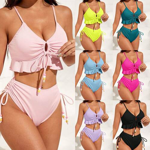Split swimsuit for women, conservative coverage, slimming