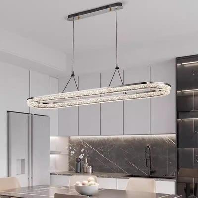 2025年新款高级感极简主灯餐厅吊灯现代轻奢长条吧台饭厅餐桌灯具