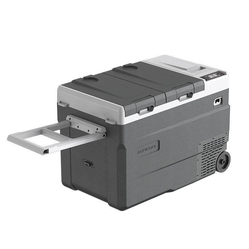 冰虎车载冰箱压缩机制冷12V24V双开门双温双控车家两用小冰箱