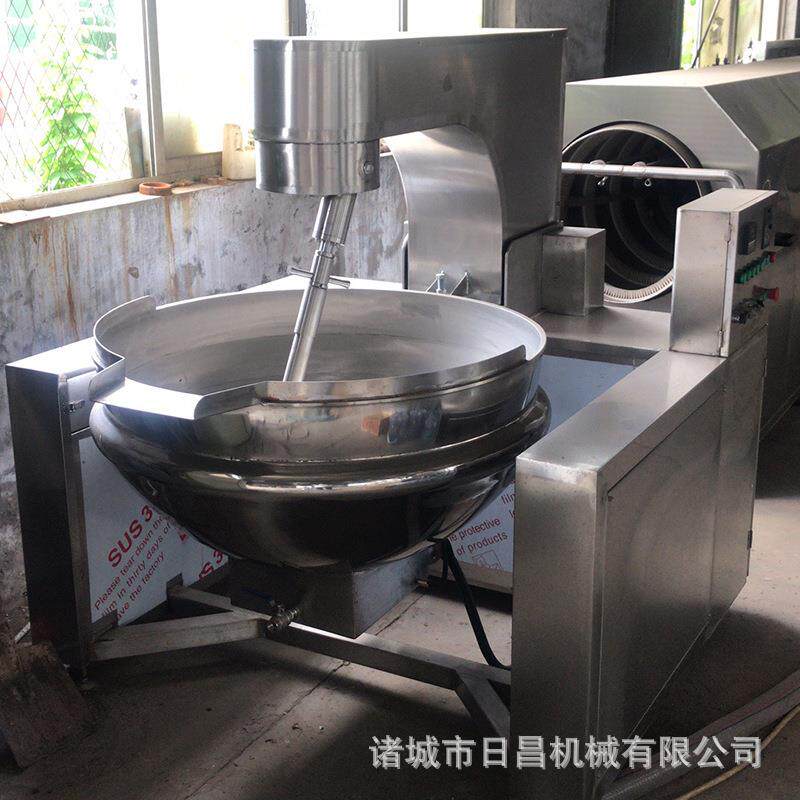全自动火锅底料炒料机辣椒酱夹层锅电加热商用食堂蒸汽行星炒菜锅