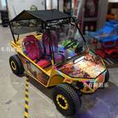 新款 哪吒电动双人卡丁车户外四轮越野沙滩摩托广场摆摊儿童游乐车