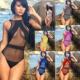 swimsuit transparent women triangle mesh Women