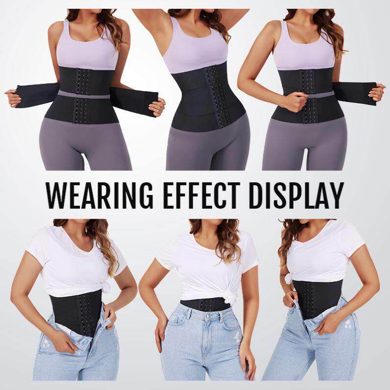 Sports plastic waistband with steel reinforced double waistb