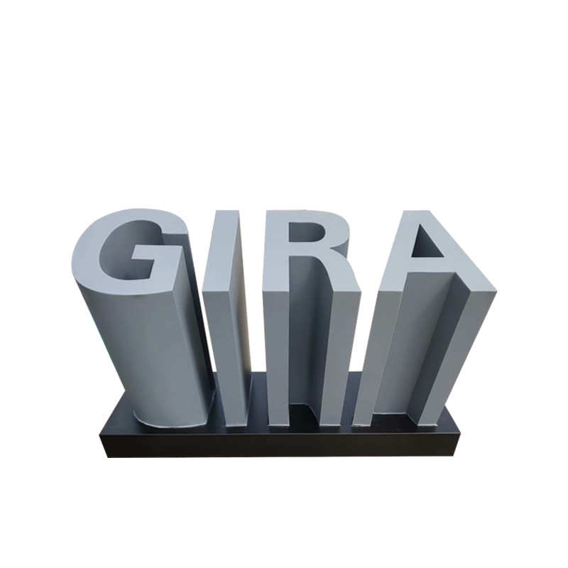 户外字立体金属字【烤漆斜坡景观字不锈钢字 广场】落地景观双面