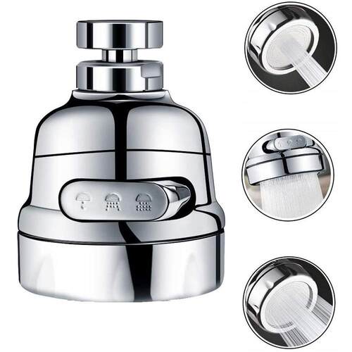 厨房防溅水龙头起泡器 万向防溅器过滤器出水嘴过滤网 三档花洒款