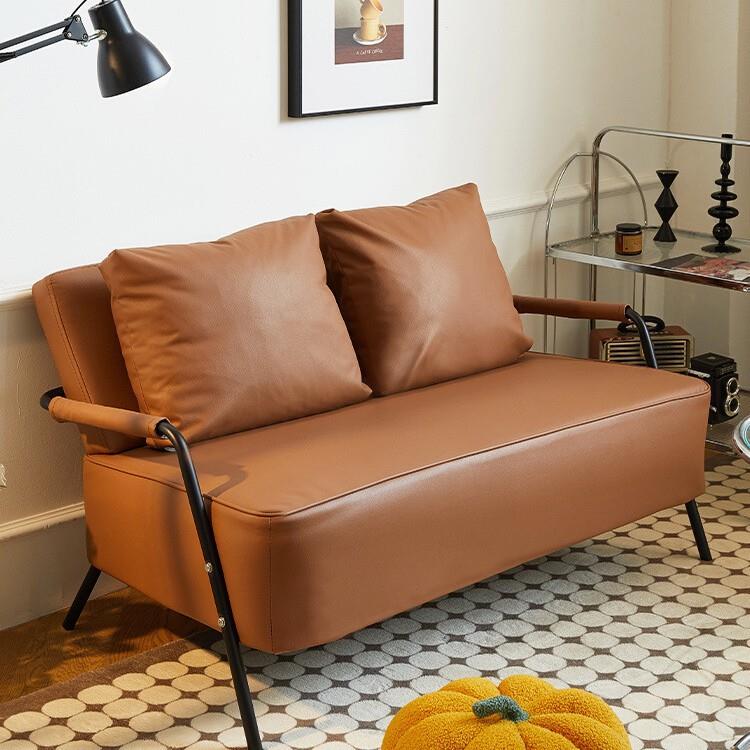 单人布艺沙发客厅2025新款出租房小户型豆腐块直排科技布小沙发椅