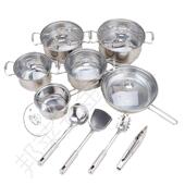 26cm餐套具组合套锈装 货源不钢装 锅十八件套家用房汤锅16厨