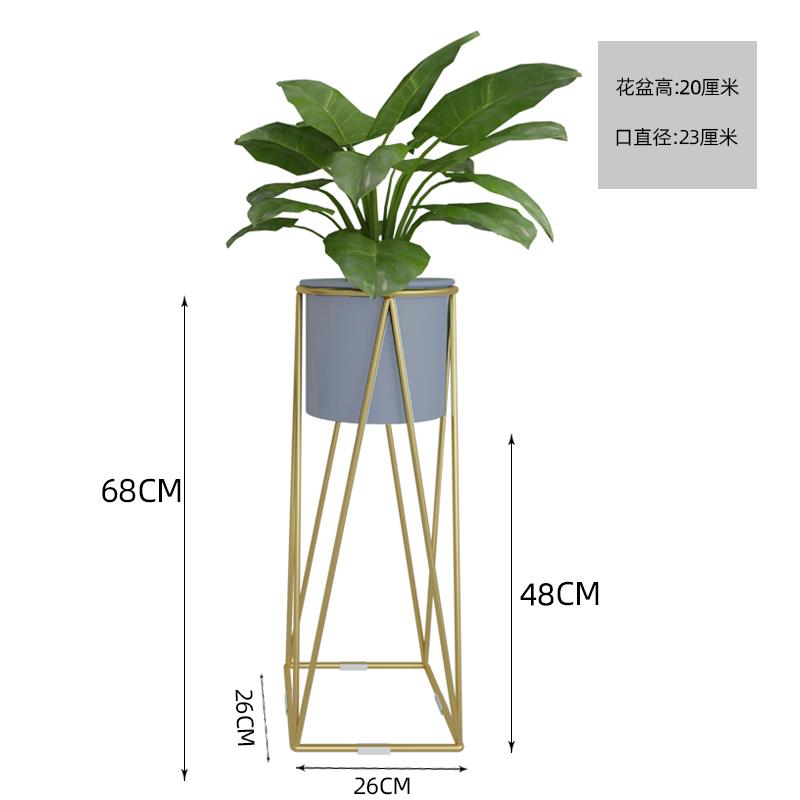 高档台简约现艺花架置物架阳落地式绿萝花架客厅代电视柜铁旁摆件