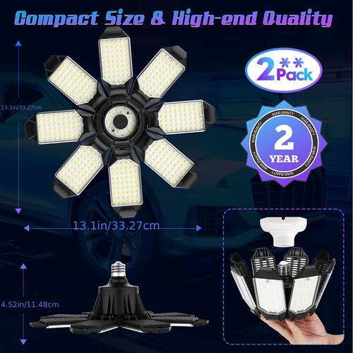 8 1 Garage Light 200W Folding Garage Light Transformable跨境