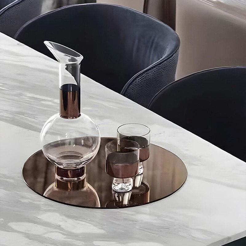 高端轻奢玻样醒酒器桶托盘储物罐组合摆璃LXR件板间凉水壶冰装饰