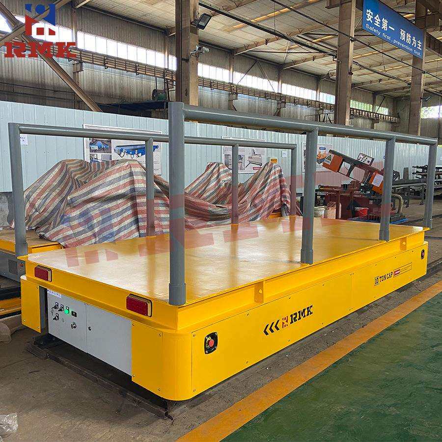 机械转运轨道电动平板车厂区搬运电动轨道平台车重型设备调度