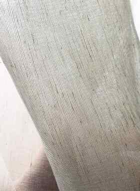 亚麻棉麻窗帘纱帘怀旧日式美式乡村纯色窗纱麻纱阳台