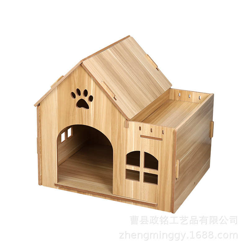 猫屋户外木制狗屋室外狗窝房子型别墅猫窝四季猫咪窝宠物用品