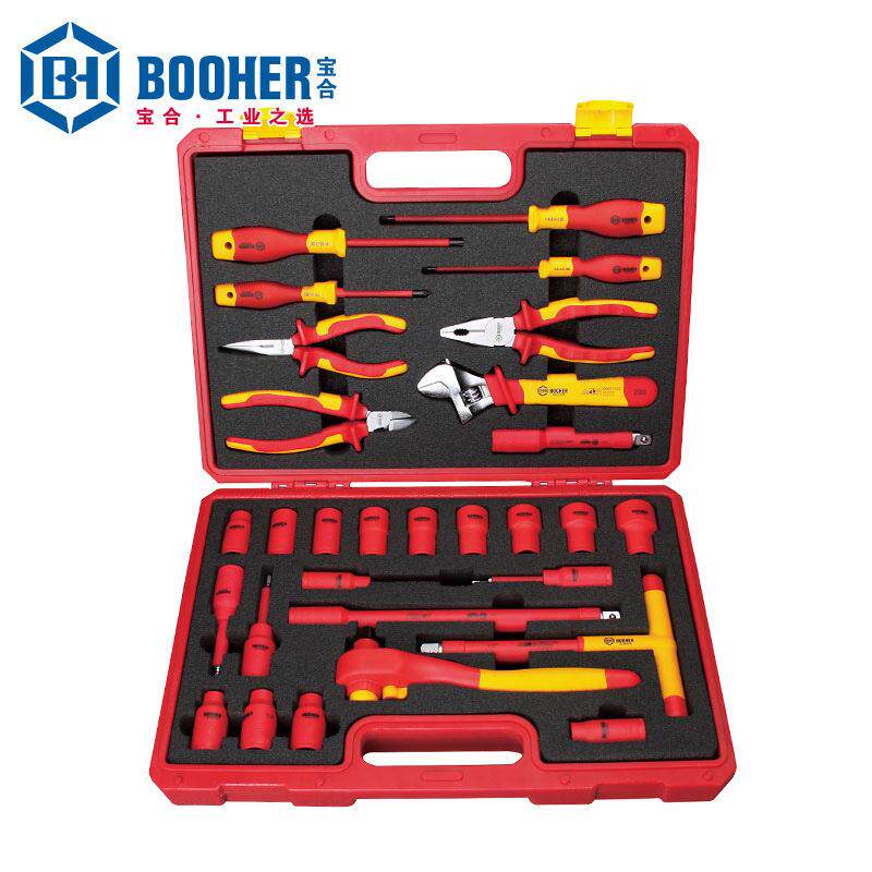 Booher合工具 29件套1/2''系列VDE绝缘综合工具组套 BH0200307