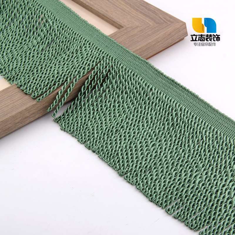 窗帘花边水晶珠子窗帘配件辅料货车装饰别墅纱窗接缝加重12CM绳排