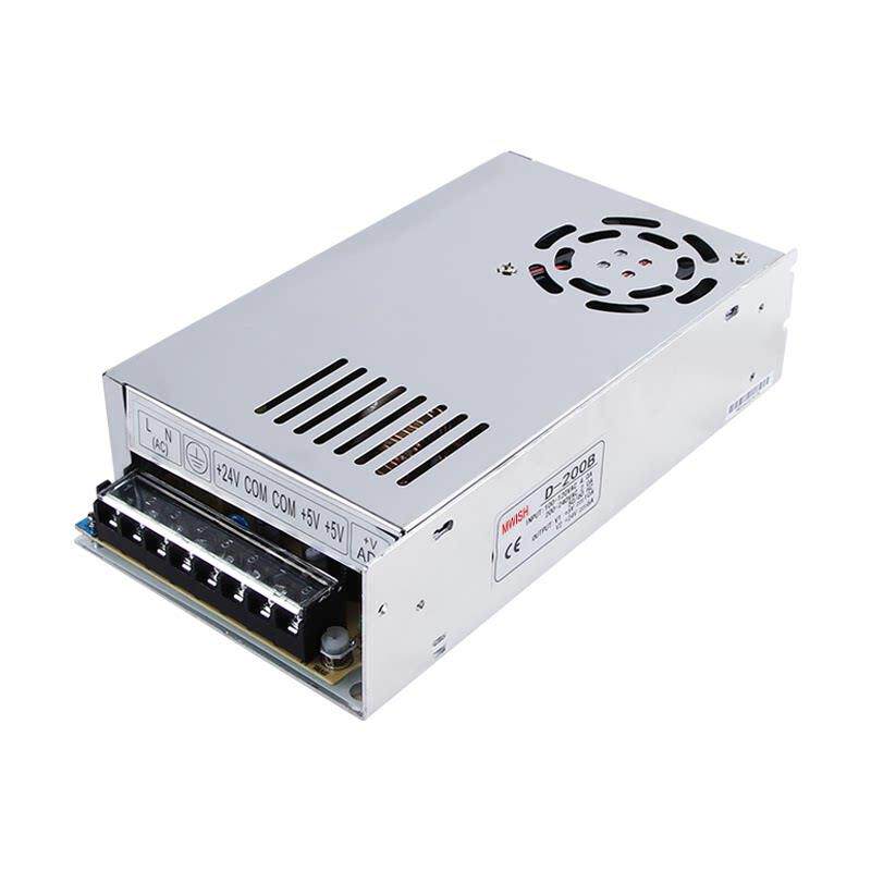 深圳明伟双组输出D-200A/B/C开关电源5v12v直流220转DC24V两路W